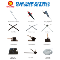 Kit de drapeau en forme de larme sans outil, avec poteau et piquet de sol, pour événements sur campus et marketing – Kit complet pour drapeaux