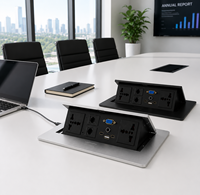 Prise de courant de bureau escamotable intelligente pour mobilier de bureau, avec technologie allemande, auto-mise à la terre, pour rallonge de bureau