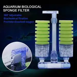 Xinyou XY-2882 Aquarium Interne Filter Biochemische Filter Luchtpomp Aangedreven Sponsfilter Voor Aquarium