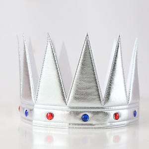 Adulto oro rey corona diamante tela Príncipe corona sombrero para niños decoración de fiesta de cumpleaños - Product Image 5