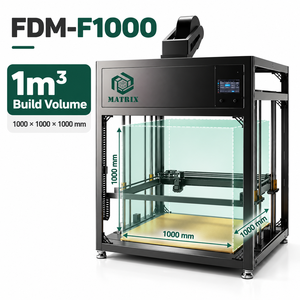 Nouvelle imprimante 3D FDM industrielle grand format 1000x1000x1000mm, automatique, PLA, aluminium, USB, pour sculptures grandeur nature, modèles d'exposition - Product Image 1