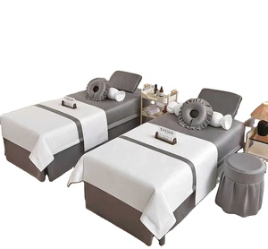 Ensemble de literie de luxe quatre pièces style minimaliste moderne pour salon de beauté, idéal pour la thérapie de la tête et le massage. - Product Image 2