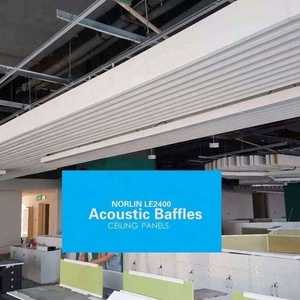 Panneaux acoustiques de plafond en laine de verre, cheminée, salon, absorption acoustique, suspendus, acoustiques, 256, faux plafond de bâtiment - Product Image 6