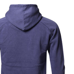 Hoodies pour hommes personnalisés à faible MOQ, en coton épais, couleur unie, grande taille, style décontracté, épaules tombantes, effet vintage délavé - Product Image 6