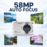Cámara Digital 4K con Certificación RoHS, 48MP, Autoenfoque, Pantalla CMOS, Portátil, Ideal para Retratos, Vacaciones, Estudiantes y Uso Diario