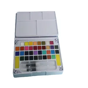 Juego de pintura de acuarela Venta caliente niños sólido 36 colores papel cuadrado arte pintura profesional agua Color pintura conjunto