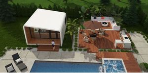 Apple Cottage with Kitchen, Solar-Powered, Waterproof, Modern Design Suitable for Warehouses, Schools, and Workshops - Product Image 2