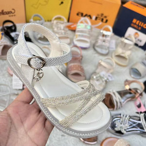 3.85 dolar modeli LLY013 boyutu 26-37 toptan rahat spor okul çocuklar bebek sandalet stok ayakkabı ile birçok desenler - Product Image 6