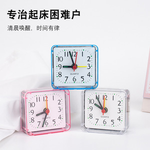 Square Alarm <b>Clock</b> 6mm Thick <b>Battery</b> Operated Electronic <b>Clock</b> For Bedroom Student Use Back To School - Product Image 5