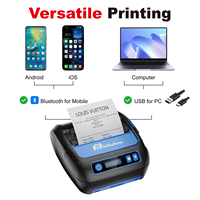 Imprimante d'étiquettes thermique portable sans fil Milestone MHT-P80F 80 mm / USB, batterie 2200 mAh, codes-barres QR