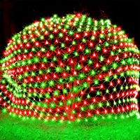 Guirlandes lumineuses LED en filet rouge-vert, étanches pour extérieur, pour arbres, jardins, Noël, Nouvel An chinois, très vendues