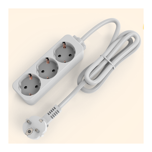 Protector de Sobretensión en Oferta, Regleta de Enchufes Europea con 3 Tomas, Precio Económico, Cable H05VV-F 3x1.5mm2, Enchufe Europeo, 16A - Product Image 1