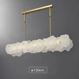 Modern Luxury LED Brass Chandeliers Pendant Lights High Ceilings Restaurants Hotels Luxury Natural Chandelier Pendant Lights