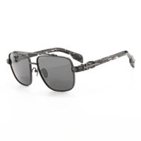 Lunettes de soleil tendance 2025, marque de luxe, acétate de titane, design classique de luxe, carré, design unique, lunettes de soleil pour hommes, personnalisation, haute qualité