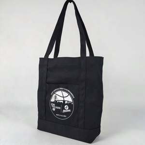 Sac en toile extra-lourd coréen Sac en toile en coton fourre-tout personnalisé Sac à fermeture éclair Prix Nouveau design Vente en gros Sac en toile de coton - Product Image 3