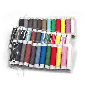 ชุดเย็บผ้าแบบพกพาสำหรับงาน DIY พร้อมหลอดกระดาษขนาดเล็ก  ด้ายเย็บมือ 12 สี  หลอดด้ายโพลีเอสเตอร์ขนาดเล็ก - Product Image 3