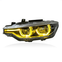 Pour BMW Série 3 F30 F35 2013-2018, phares à LED modifiés avec feux de jour Angel Eye, lentilles bi-projecteurs, clignotants LED