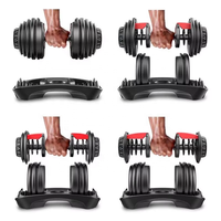 Haltère réglable en fonte hexagonale noire ABT 24/40KG équipement de Fitness chinois Durable exercice de bras de musculation de gymnastique