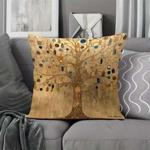 جودة عالية غطاء وسادة أفريقيا نمط بدائي 45*45 سم شجرة الحياة مربع أريكة فندق الديكور - Product Image 4