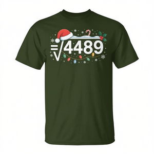 T-shirt de Noël sur le thème des mathématiques Square Root 4489 pour les enseignants et les élèves, vêtements de fête - Product Image 2