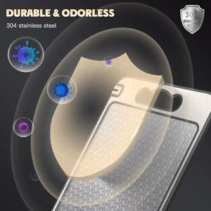 Planche à découper double face en titane et acier inoxydable, résistante aux rayures, ustensile de cuisine - Product Image 3