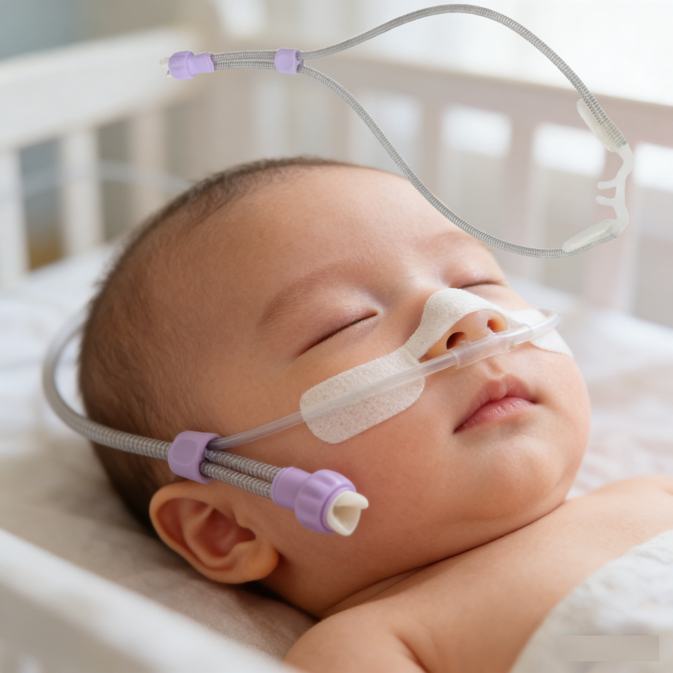 Neonatal High Flow Nasal Cannula Oxygen Therapy Cannula CPAP Oxygen ...