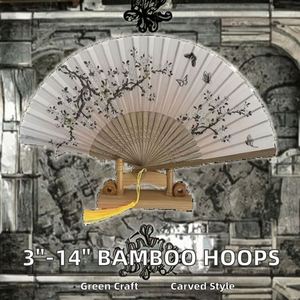 Abanicos de Bambú Satinados Estilo Japonés, Abanicos de Mano Ecológicos, Abanico Enmarcado para Bodas y Fiestas, Bolsa de Regalo, Decoración Art Deco para el Hogar, Pintados - Product Image 2