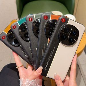 Funda trasera de línea fluorescente de cuero mate de contraste de lujo para Honor Magic7 6 Pro / Magic7 6 estilo de cámara funda a prueba de golpes - Product Image 1