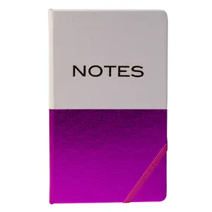 Und rosa PU Lederbezug Benutzer definierte Notebook-Druck Hardcover A5 Weiß Promotion Nachfüll bares Leder Journal 100 Blatt Leder, pu