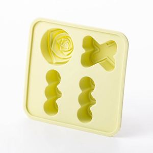 Nueva bandeja de silicona de grado alimenticio para cubitos de hielo con tapa, fácil de desmoldar, formas bonitas, tamaño grande para hielo, pasteles de arroz y comida para bebés - Product Image 3