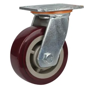 Custom Size 4 Inch 5 Inch 6 Inch 8 Inch Swivel PVC Caster Machine Wheel Without Brake