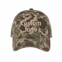 Gorra de Béisbol de Algodón Lavado con Diseño de Camuflaje Oxford, Logotipo 3D en Relieve Personalizado, Transpirable, Impermeable, Unisex, para Exteriores, Venta al Por Mayor de Fábrica