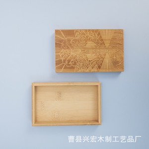 Caja de Almacenamiento de Madera Rectangular, Color Madera Natural, Organizador de Escritorio, Caja de Regalo - Product Image 4