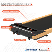 Pour Lijiujia 1.75HP tapis roulant électrique en gros tapis de marche de gymnastique à domicile avec télécommande pour les utilisateurs jusqu'à 100kg Test de fréquence cardiaque
