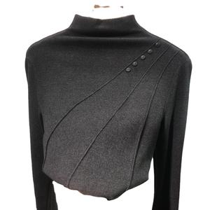 Yeni Sonbahar Kadın Rahat Uzun Kollu Düz Renk Balıkçı Yaka İnce Düğme Kazak Polyester Karışımı Nefes Alabilir Kalın Sıcak Zarif - Product Image 1