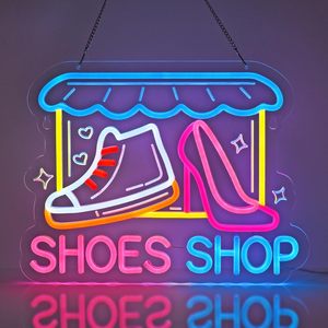 Letreros LED de Neón para Tienda de Zapatos, Regulables, Alimentados por USB, Luz Ambiental, Decoración para Escaparates, Luz Indicadora de Calle, Personalizables - Product Image 5