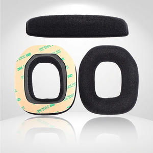 Almohadillas de Repuesto para Auriculares Logitech Astro A50 A40 Gen4 Gen3, Almohadillas de Espuma Acústica de Terciopelo y Franela Negra - Product Image 3