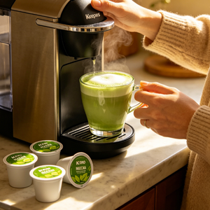 Cápsulas <span class=keywords><strong>de</strong></span> Matcha para Cafeteras Keurig K-Cup - Té <span class=keywords><strong>Verde</strong></span> Japonés Orgánico <span class=keywords><strong>de</strong></span> Grado Ceremonial, Sin Azúcar y Keto - Product Image 1