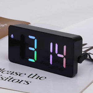 Reloj <span class=keywords><strong>Despertador</strong></span> Digital Simple con Espejo de Mesa, Control de Sonido LED, Temperatura Eléctrica y Doble Alarma, Regalo de Moda para Niños, Fábrica BSCI - Product Image 3