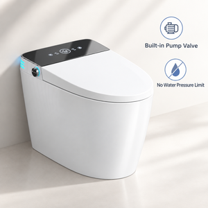 Inodoro Inteligente de Cerámica para Colgar en la Pared, Color Blanco Marfil, 300 mm, Drenaje en Forma de S, Control Remoto, Descarga de 3.8 L, Desodorización Automática - Product Image 1