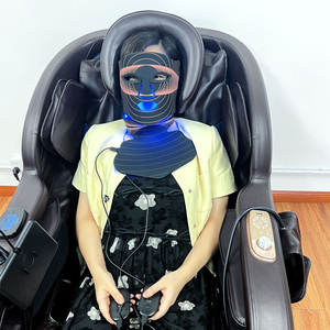 Masker kecantikan terapi lampu LED 4 warna, masker terapi foton silikon dengan lampu LED merah dan biru NIR untuk perawatan diri - Product Image 1