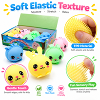 Jouet décoratif lumineux anti-stress en forme de lapin, en plastique, à presser, avec design de dessin animé amusant, cadeau promotionnel