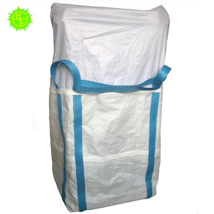 China1 Tonne Big Bag für Kies Jumbo Bag 120g-180g/m2 Polypropylen gewebt 90*90*100cm 800-2500kg Flacher Boden Recycelt 5:1