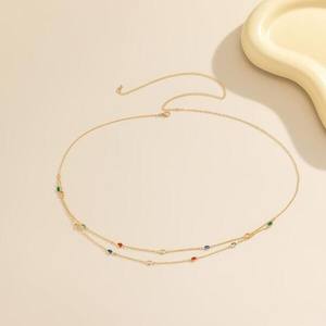 Corrente de Corpo Casual Shelly Summer Beach Sexy Claw <span class=keywords><strong>Chain</strong></span> Ruby <span class=keywords><strong>Gold</strong></span>, Corrente de Cintura, Moda de Rua, Corrente de Barriga Retrô - Product Image 4