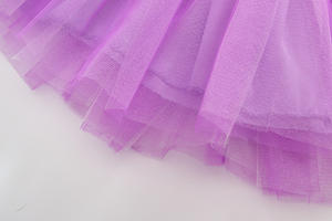 Robe d'été 2021 douce et adorable à bretelles et dos nu pour nouveau-né, en gaze à pois violette pour bébés filles - Product Image 6