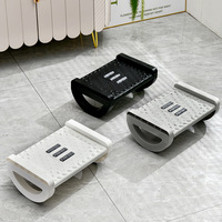 Repose-pieds ergonomique réglable en hauteur avec rouleau de massage texturé pour bureau, avion, appartement, école