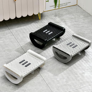 Apoio para os pés com rolo de massagem vibratório, ajustável em altura, ergonômico, para escritório, avião, mesa, apartamento, escola, em plástico. - Product Image 2