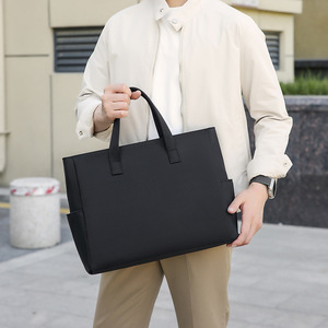 Maletín Oxford para Mujer, Bolso de Moda para Salir, Bolso de Mano Suave, Venta al por Mayor, Negro, con Logotipo Personalizado Impreso, Bolso para Portátil con Diseño de Nailon. - Product Image 4