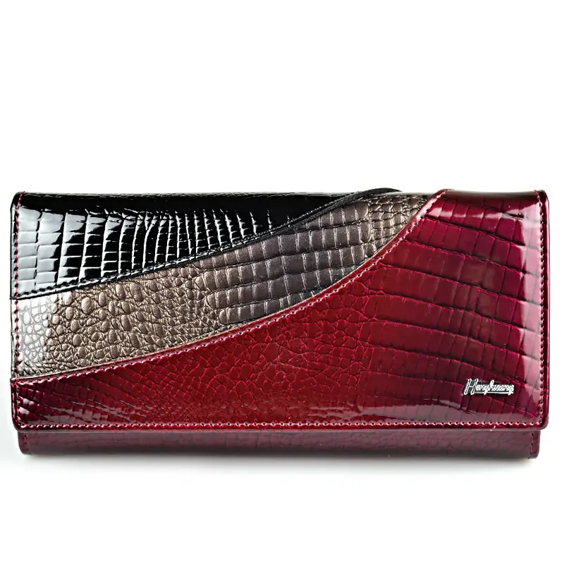Explosions Ladies First Layer Genuine Leather Cowhide Crocodile Pattern Wallet Fashion Luxurious Women Leather Wallet