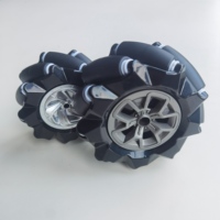 Roue Mecanum 60mm 80mm 97mm, roue omnidirectionnelle avec connecteur de moteur à accouplement métallique hexagonal de 6mm, pneu pour AGV, robot intelligent